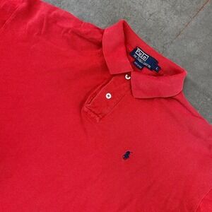 Vintage Polo Ralph Lauren Red Polo Shirt Men's Size Large
